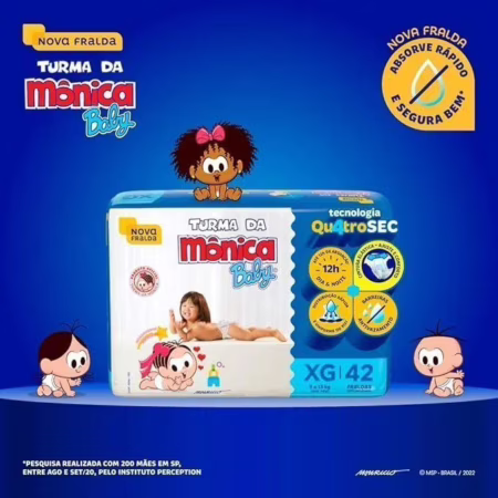 Fralda Turma da Mônica Baby XG 42 Un