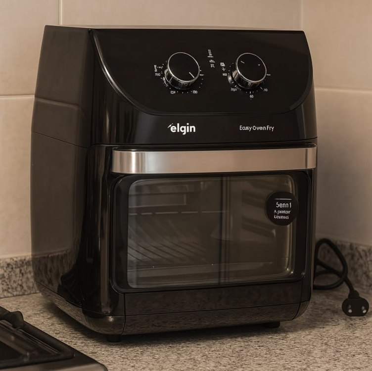 💎 Fritadeira Elérica Air Fryer Easy Oven 3 em 1 Elgin 12 litros 1800w Cor Preta