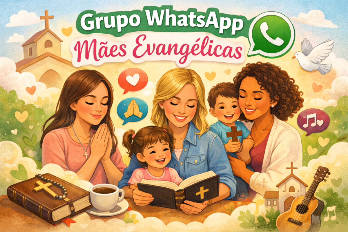 Grupo WhatsApp de mães evangélicas com foco em apoio, fé cristã e troca de experiências sobre maternidade