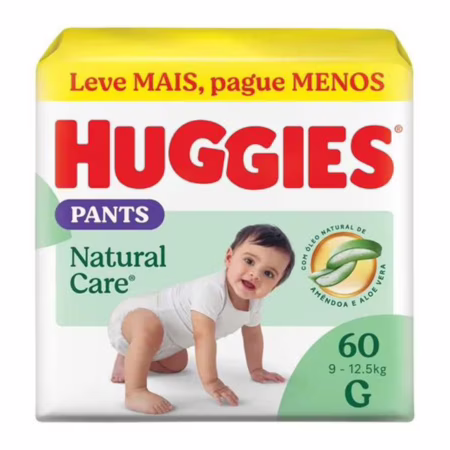 Huggies Natural Care Grande  G  Fralda Premium Roupinha Natural