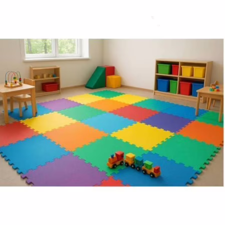 Kit 12 Tatames Infantil 50x50 10mm - Colorido  - Premium - EVA - Bebê