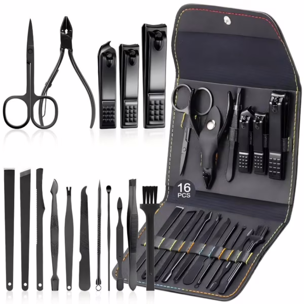 > 🛍️ Kit 16 Pçs/Set Profissional Aço inoxidável Para Manicure Pedicure