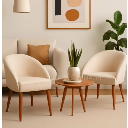 Kit 2 Cadeiras Lua Decorativas