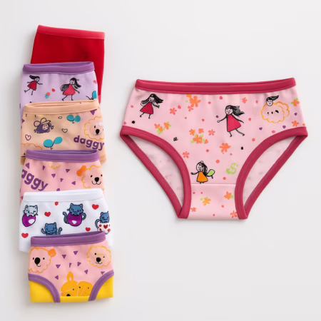 🛍️KIT 3, 6 e 9 Calcinha Feminina Tanga Infantil Juvenil Algodão Macio Ajuste Perfeito Cores Estampas Sortidas