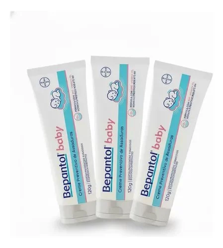 Kit Com 3 Cremes Pomada De Assadura 120gr Cada Bepantol