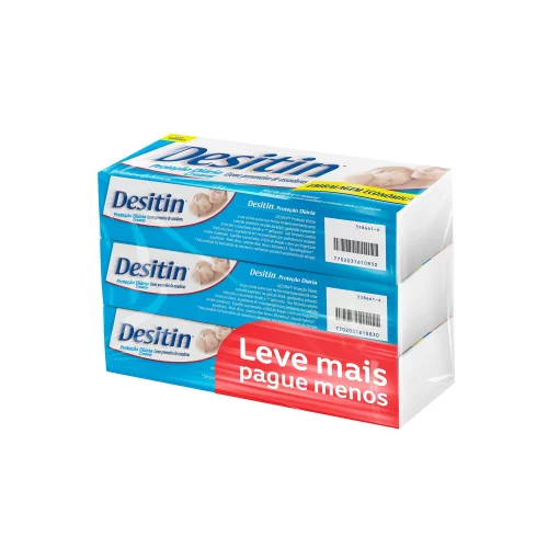Kit com 3 Unidades Desitin Creme Preventivo De Assaduras Creamy 113g