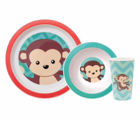 Kit Refeição Animal Fun Macaco Buba