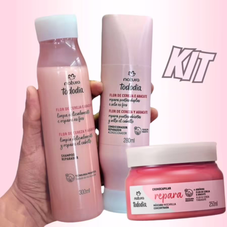 🩷 Kit Reparador Tododia Flor de Cereja e Abacate (3 produtos)