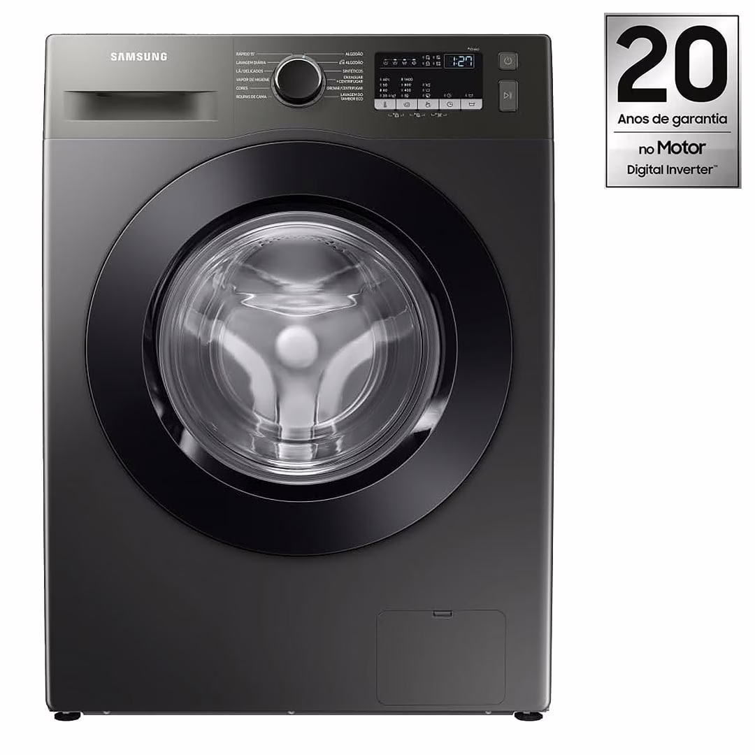 Lavadora Frontal Samsung Digital Inverter Inox 11KG 110V (WW11T)
