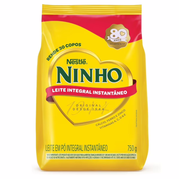Leite em Pó Ninho Integral Instantâneo Sachê 750g