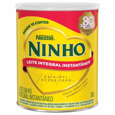Leite Pó Instantâneo Integral Ninho Lata 380g