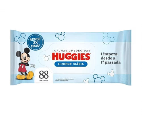 Lenço Umedecido Huggies Higiene Diária 88 unidades