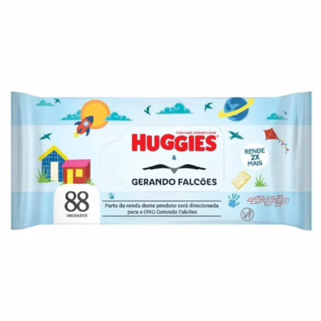 Lenço Umedecido Huggies Higiene Diária - Gerando Falcões 88 unidades