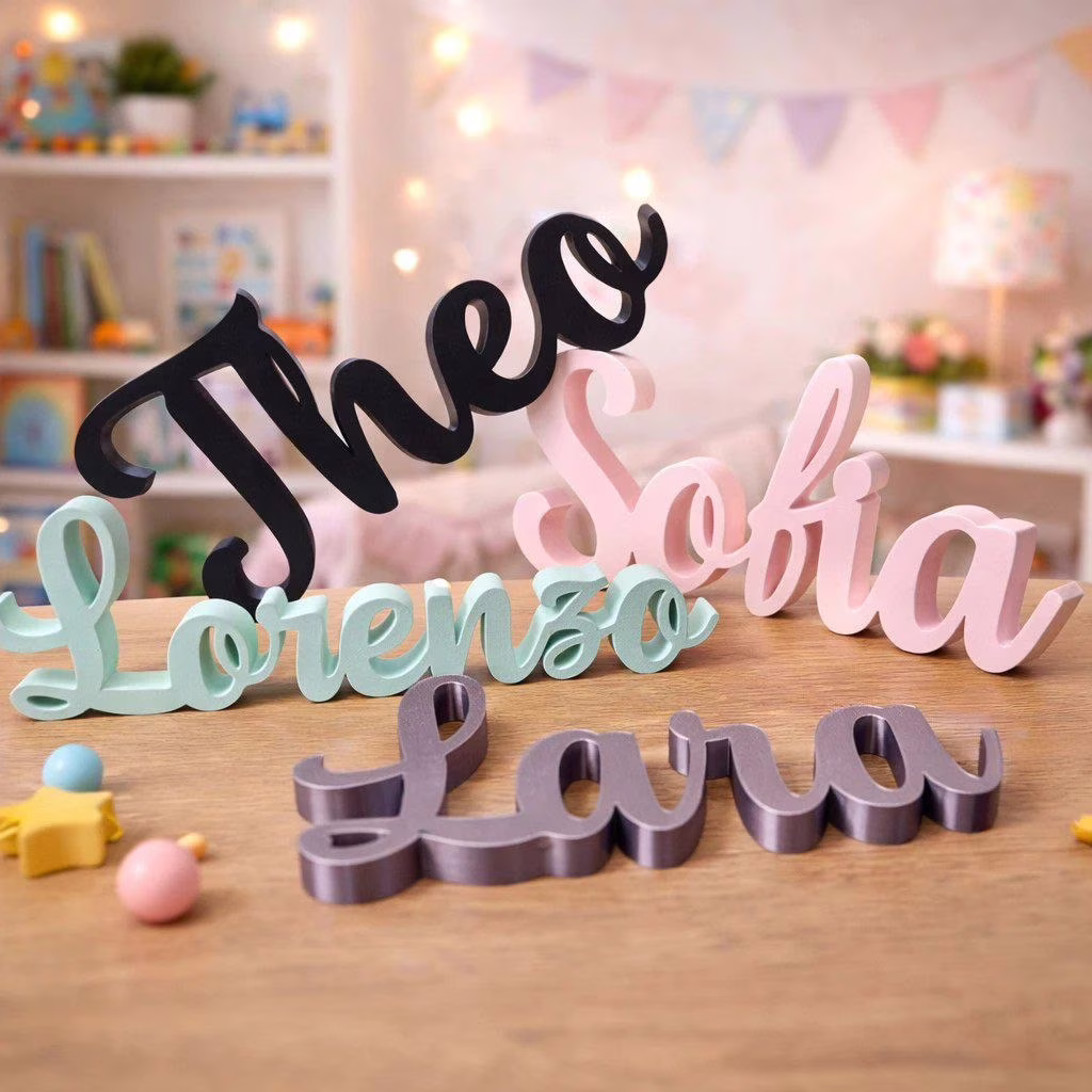 Letreiro Decorativo Infantil com Nome Personalizado de Mesa 20cm