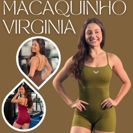 Macaquinho Virginia Poli Alcinha Costas Abertas Zero Transparencia