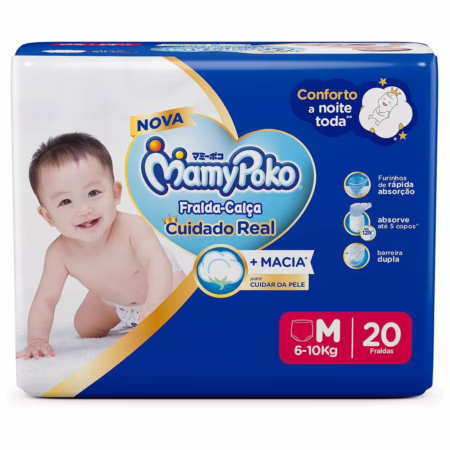 MamyPoko Fralda-Calça Premium Seca M 20 Unidades