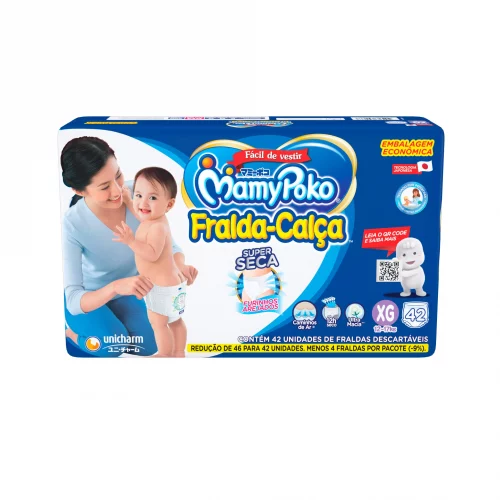 MamyPoko FraldaCalça Premium Seca Xg 42 Unidades