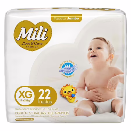 Mili Fralda Xg Pacote De 22 Fraldas