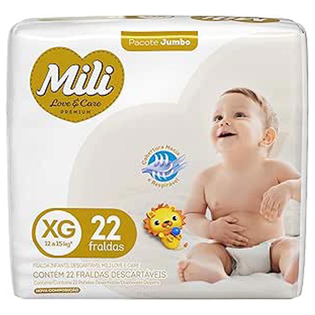 Mili Fralda Xg Pacote De 22 Fraldas