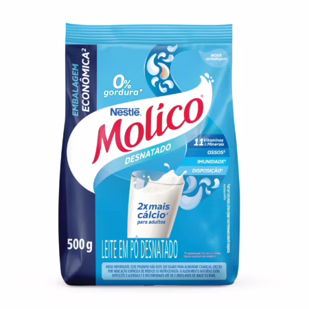 Molico Leite Em Pó Desnatado Total Cálcio 500G