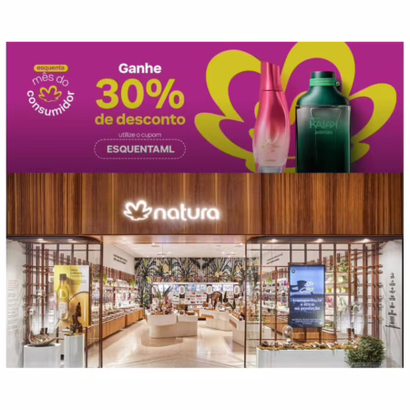 Natura com cupom de 30% off