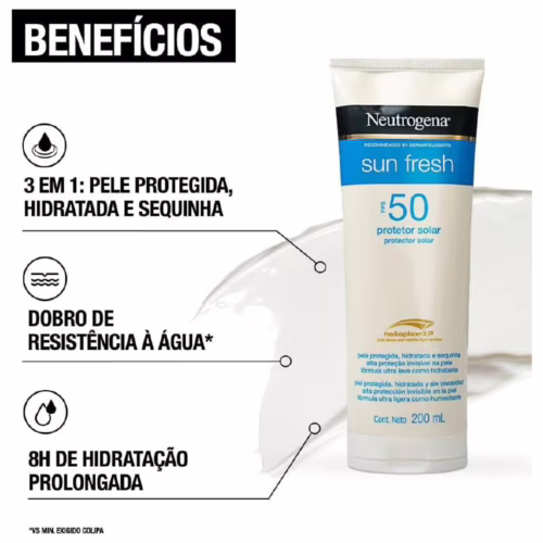 Neutrogena Sun Fresh Protetor Solar Corporal, FPS 50, 200ml