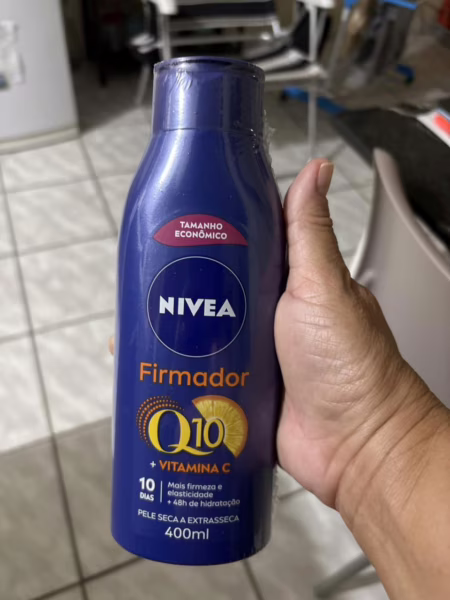 NIVEA Loção Hidratante Firmador Q10 + Vitamina C 400ml, Hidratação Intensa 48h, Pele Firme e Elasticidade, Corporal, Pele Seca e Extrasseca 400ml
