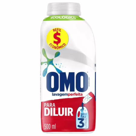 Omo Sabão Liquido Concentrado Lavagem Perfeita Para Diluir 500ml