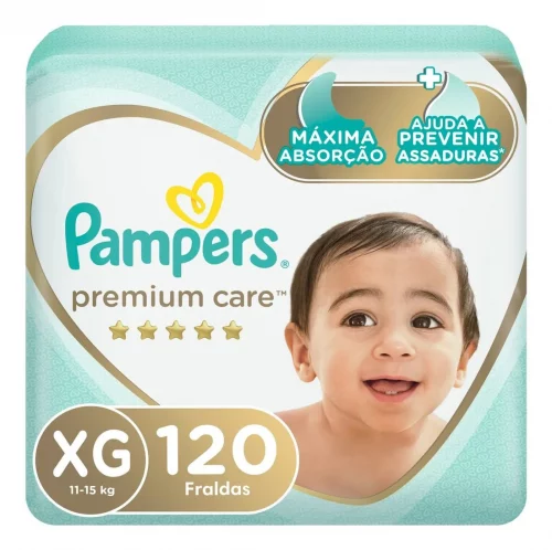 Pampers Fralda Premium Care XG com 120