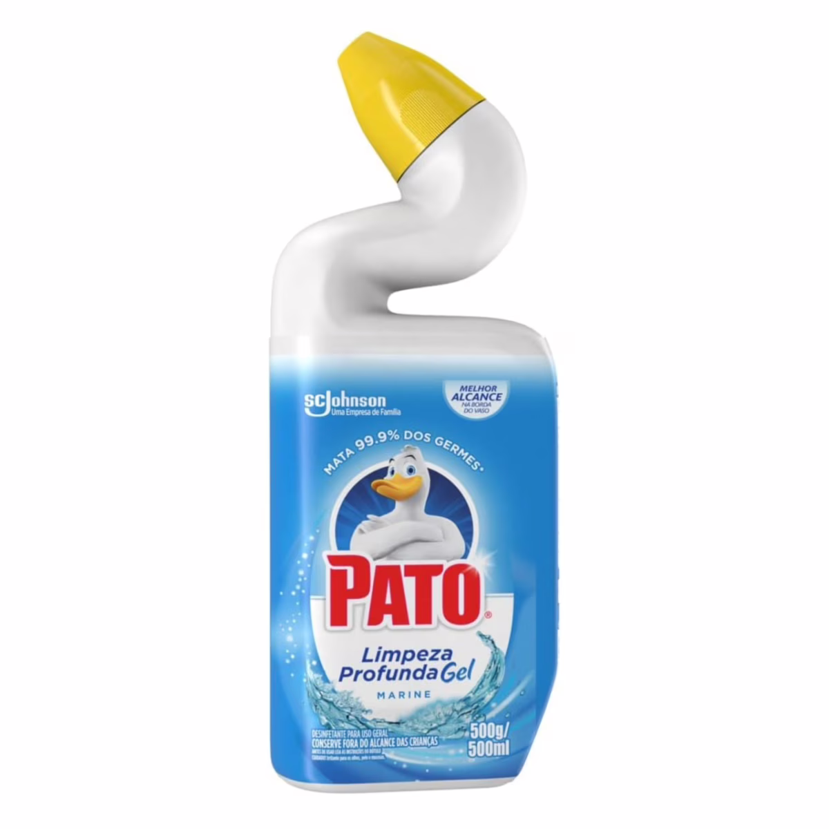 Pato Limpador Sanitário Gel Desinfetante, Marine, Limpeza Profunda, 500ml