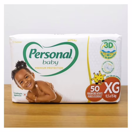 Personal Fralda Baby Premium Protection Extra Grande, 50 unidades