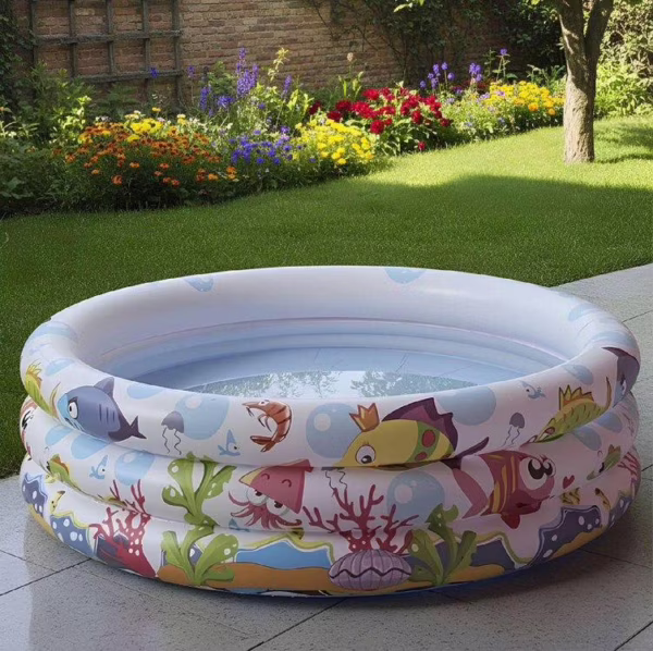 Piscina Inflável Redonda Wellmix 180L PVC Summer Fun para Crianças