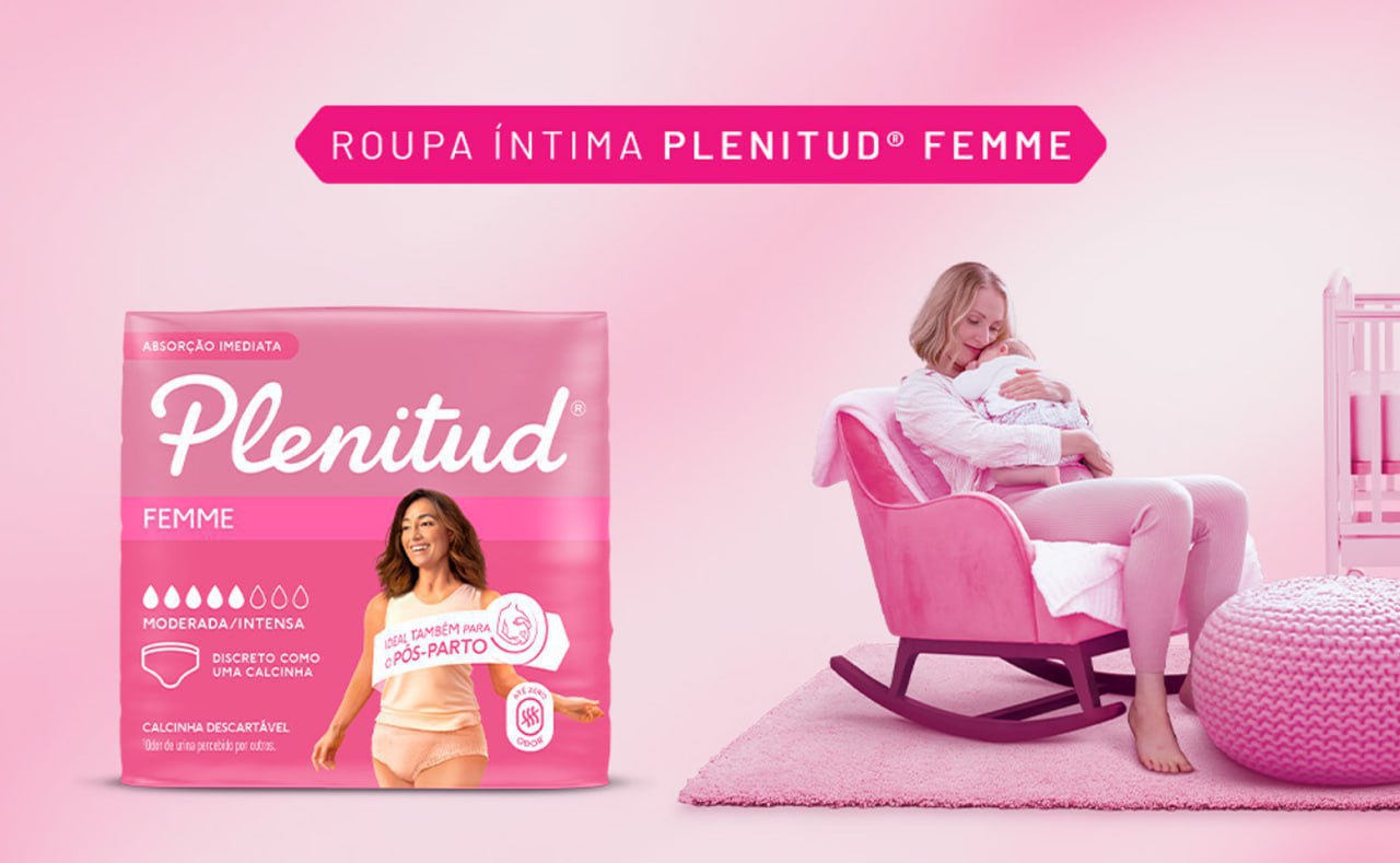 Plenitud Roupa Íntima Active Mulher, 16 unidades - P/M ou G/XG