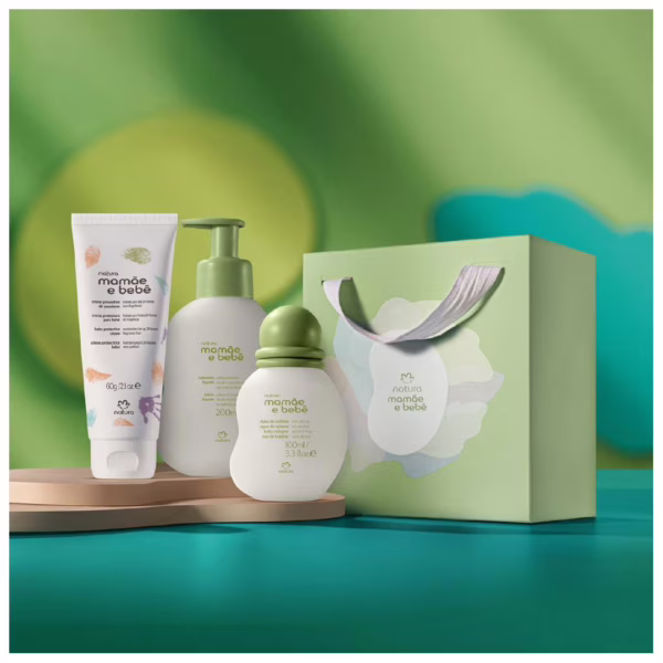 Presente Natura Mamãe e Bebê Momento Chá de Bebê (3 produtos)