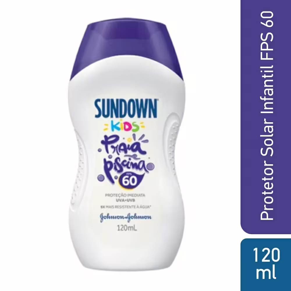 Protetor Solar Praia e Piscina Sundown Kids FPS 60 com 120ml