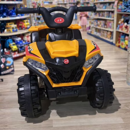 Quadriciclo Elétrico Infantil 6v Laranja Bang Toys Luz Led Música 127/220v