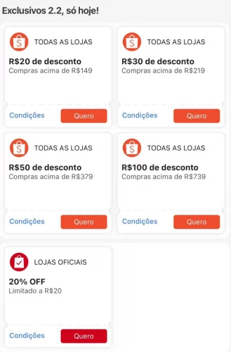 Resgate aqui cupons da Shopee 🧡 👇🏻👇🏻