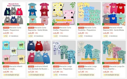 ROUPAS INFANTIS COM ATÉ 80% OFF