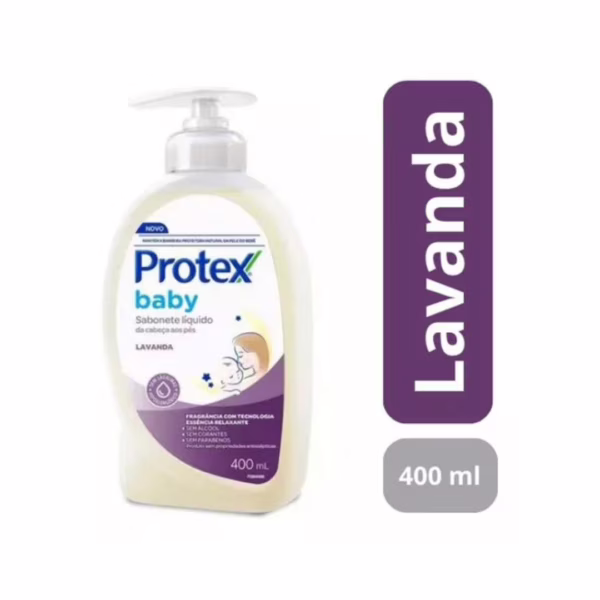Sabonete Líquido Protex Para Bebês Lavanda 400ml