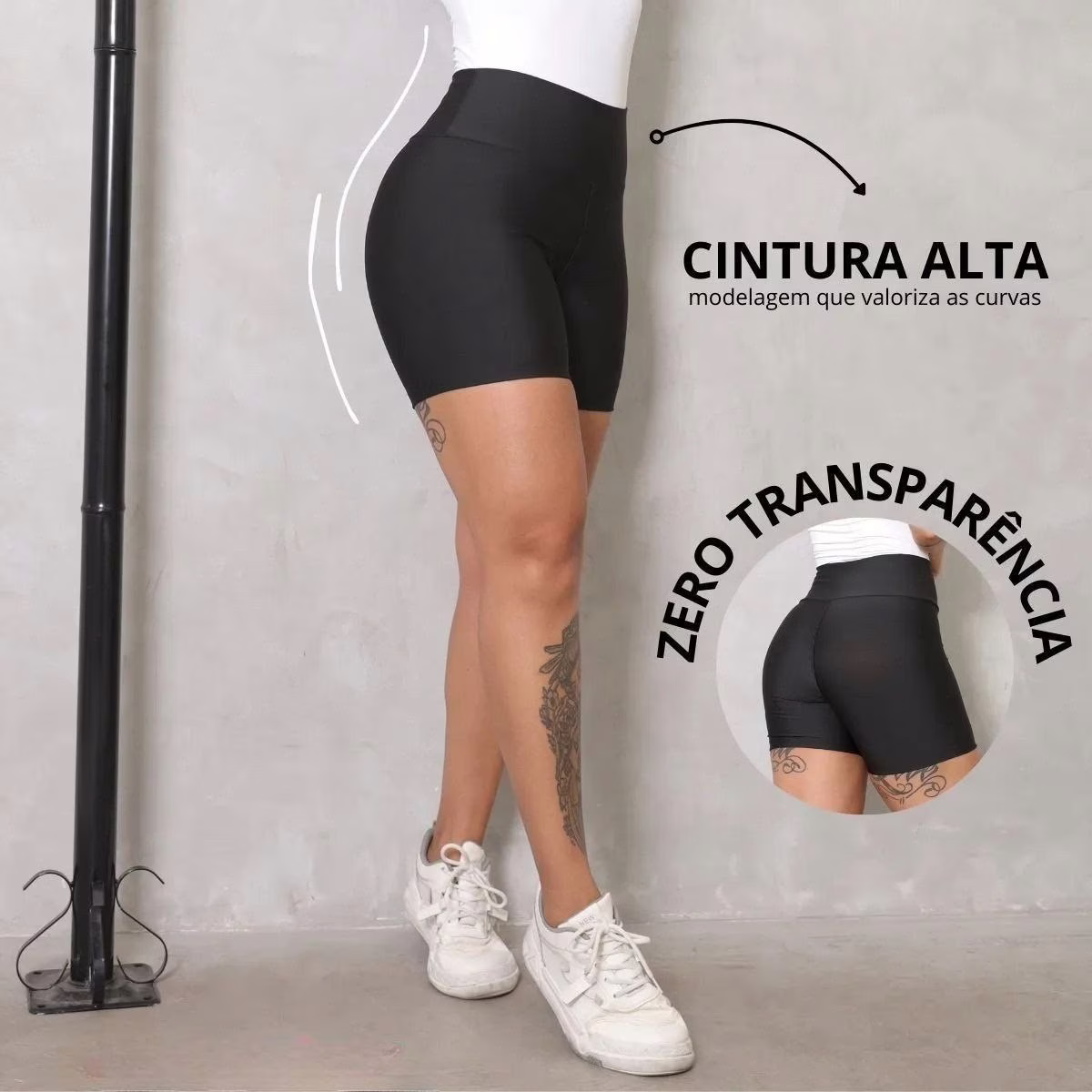 Shorts Academia Feminino Modelador Zero Transparencia