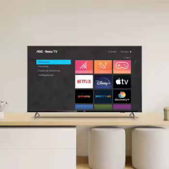 🔥Smart Tv 50 Aoc 4k Dled 50u7045/78g Roku Tv Quad