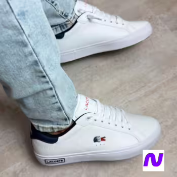 ▪ Tênis de Couro LACOSTE Powercourt Masculino