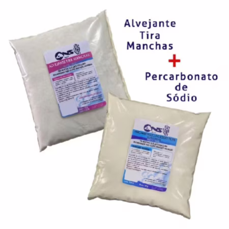 Tira manchas alvejante 1kg + Percarbonato de sódio 1kg
