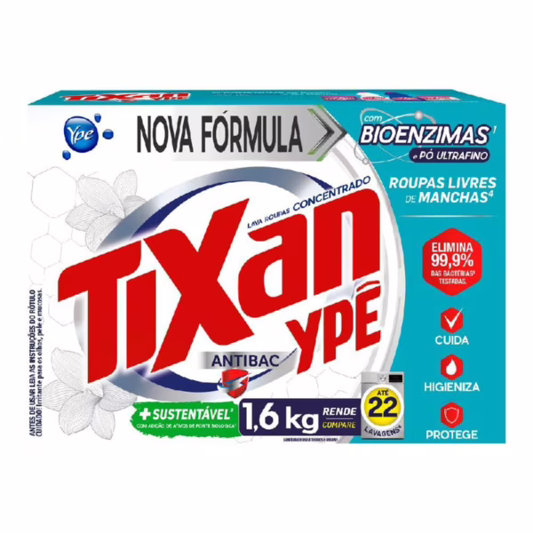 Tixan Ypê Lava Roupas em Pó Antibac 1,6Kg