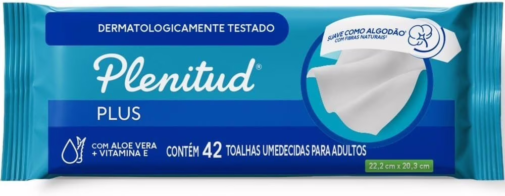 Toalha Umedecida Plenitud para Cuidado Adulto - 42 un