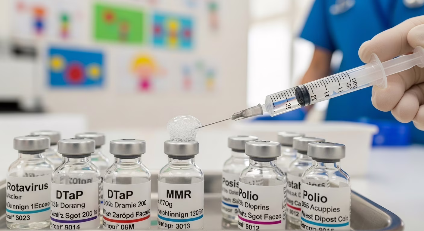 Vacina contra o HPV sendo aplicada em criança no SUS, com foco na prevenção de cânceres infantis