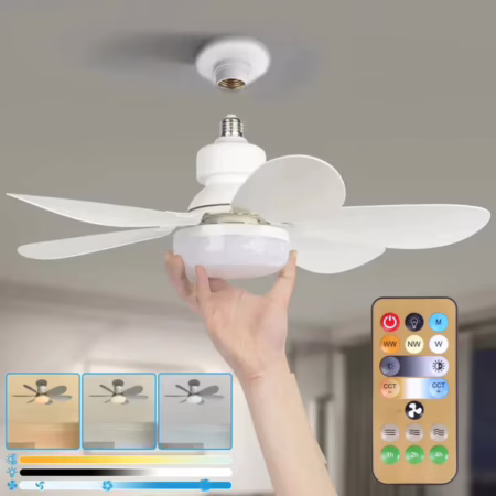 Ventilador de teto Com Controle Remoto Luz LED 110/220V