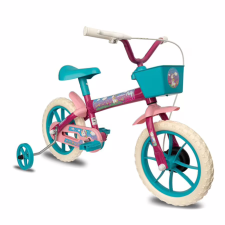 Verden Bicicleta Infantil Verden Paty Aro 12 com cestinha e rodinhas de apoio