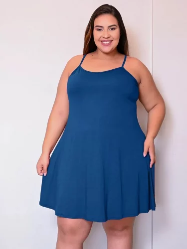 Vestido Plus Size de Alcinha soltinho