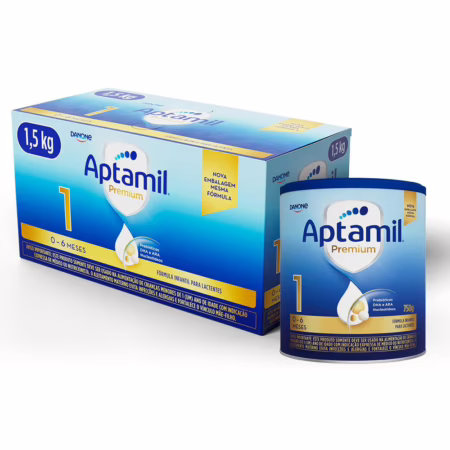 Aptabox Aptamil Premium 1 1,5 kg 06 Meses  (Contém 2 Latas de 750g Cada)